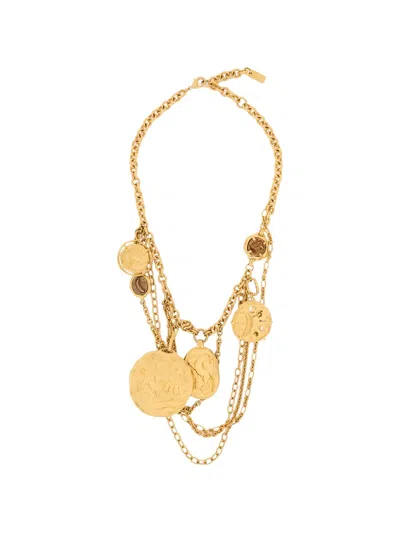 Chloé Gold-tone Necklace In Brown