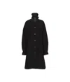 Chloé Medium And Long Extra-large Medium And Long Wool Coat In Black