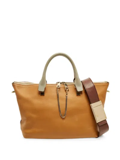Pre-owned Chloé Medium Baylee Tote Bag In Neutral