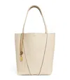 Chloé Spin Medium Tote Bag In Leather In Beige