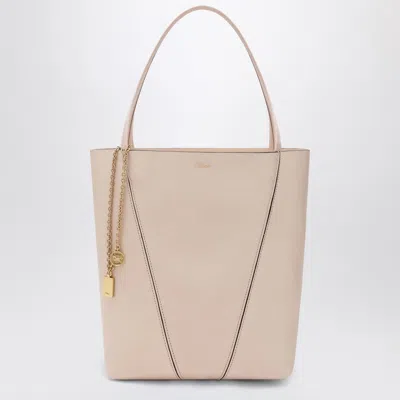 CHLOÉ CHLOÉ MEDIUM CHLOÉ SPIN TOTE BAG IN CEMENT PINK