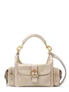 Chloé Medium Double Carry Leather Shoulder Bag In Neutral