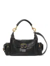 Chloé Chlo Medium Double Carry Leather Shoulder Bag In Black