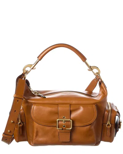 Chloé Medium Double Carry Leather Shoulder Bag In Brown