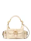 Chloé Medium Double Carry Leather Shoulder Bag In Nude