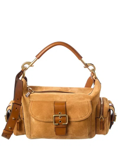 CHLOÉ CHLOÉ MEDIUM DOUBLE CARRY SUEDE & LEATHER SHOULDER BAG