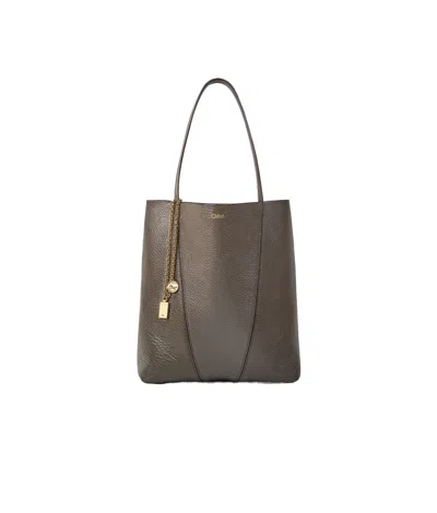Chloé Large  Spin Tote Bag In Brown