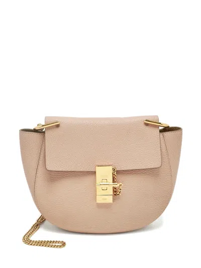 Pre-owned Chloé Medium Drew Leather Shoulder Bag In Pink