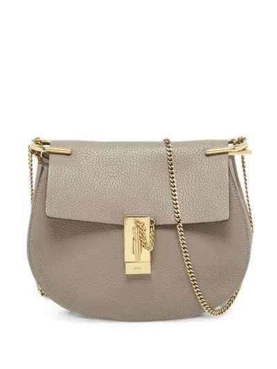 Pre-owned Chloé Medium Drew Shoulder Bag In Gray