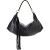 Chloé Hobo Bag Shoulder Bag In Black Leather In Kohl Brown