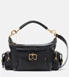 Chloé Camera Medium Shoulder Bag In Croc-embossed Calfskin In Black