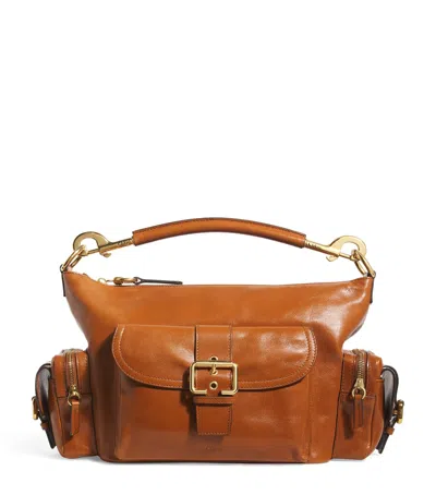 Chloé Medium Leather Camera Shoulder Bag In Brown