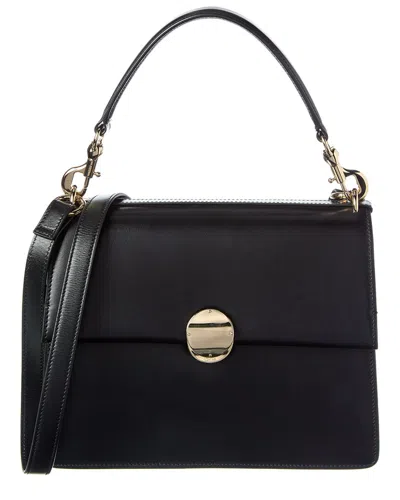 Chloé Medium Leather Flap Bag In Black