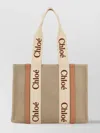 Chloé Medium Linen Woody Shopping Bag