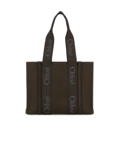 Chloé Medium Logo Shoulder Bag In Black