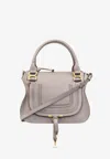 Chloé Medium Marcie Calf Leather Shoulder Bag In Gray