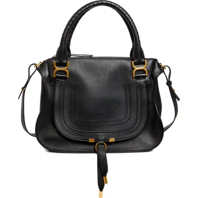 Chloé Medium Marcie Calfskin Leather Satchel In Multi