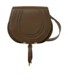 Chloé Small Marcie Leather Saddle Bag In Green