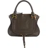 Chloé Medium Marcie Leather Satchel In 036 Flannel Grey