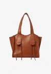 Chloé Medium Mony Tote Bag In Caramel