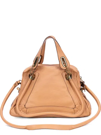 Pre-owned Chloé Medium Paraty Shoulder Bag In Neutral