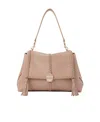 Chloé Medium Penelope Leather Shoulder Bag In Nude