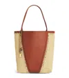 Chloé Medium Raffia-effect And Leather Spin Tote Bag In Multi