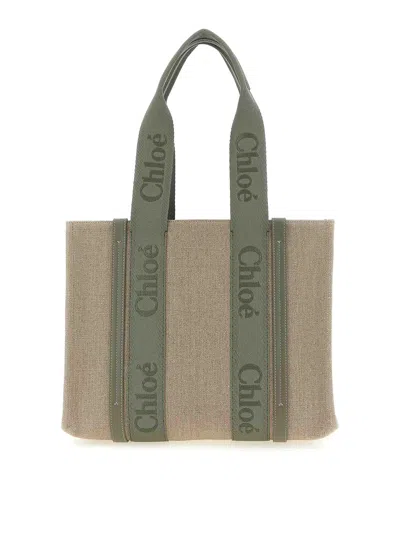 Chloé Medium  Shopping Bag In Green