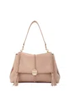 Chloé Medium Penelope Leather Shoulder Bag In Beige