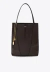 Chloé Medium Spin Calf Leather Tote Bag In Brown