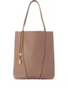 Chloé Medium Spin Leather Chain-detail Tote Bag In Pink