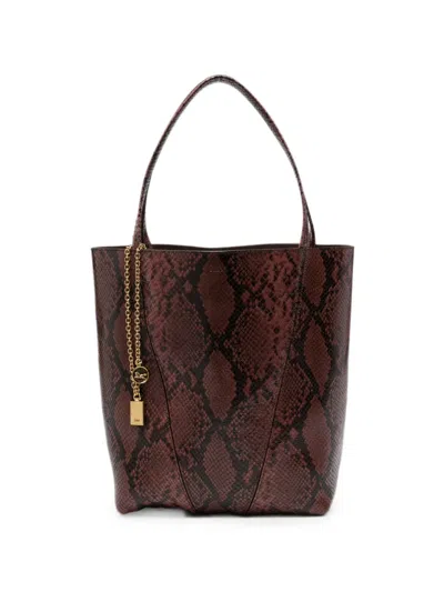 Chloé Medium Spin Python-effect Tote Bag In Multi
