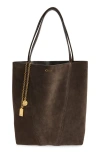 Chloé Medium Spin Suede Tote In Brown