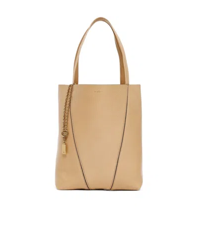 Chloé Medium Spin Tote Bag In Nude