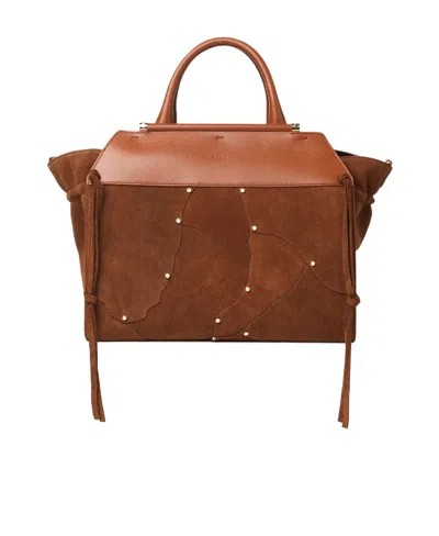 Chloé Medium Steph Tote Bag In Brown