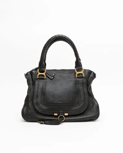 Chloé Medium Studded Marcie Bag In Black