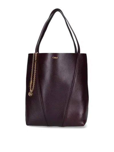 Chloé Medium Tote Bag In Brown
