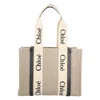 Chloé Medium Woody Tote Bag Black In Neutral