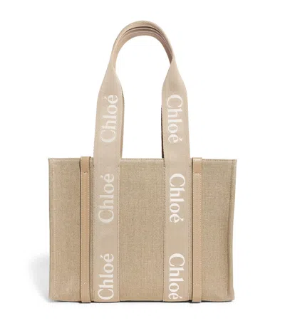 Chloé Medium Woody Tote Bag In Brown
