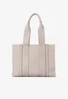 Chloé Medium Woody Tote Bag In Gray