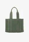 Chloé Medium Woody Tote Bag In Green