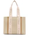 Chloé Medium Woody Tote Bag In Neutrals