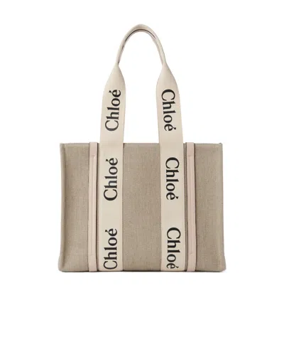 CHLOÉ MEDIUM WOODY TOTE BAG