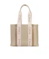 Chloé Medium Woody Tote Bag In Nude