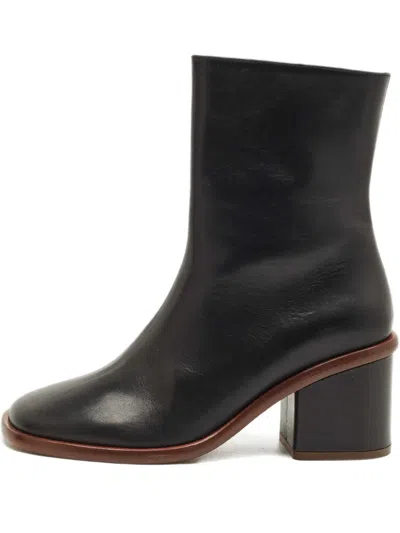 Pre-owned Chloé Meganne Leather Boots In Black