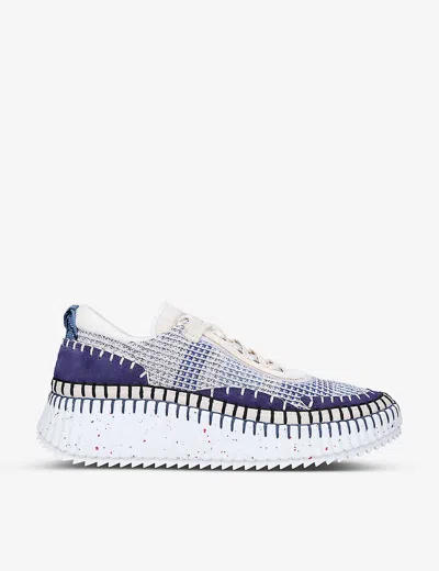 Chloé Nama Runner Sneakers In Blue Other