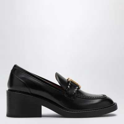 CHLOÉ MERCI BLACK HEELED LOAFER