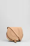Chloé Mercie Shoulder Bag In Beige Leather In Nude