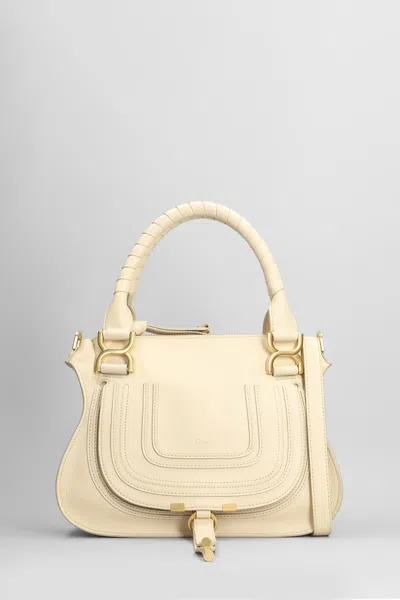Chloé Mercie Shoulder Bag In Beige Leather In Neutral