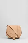 Chloé Mercie Shoulder Bag In Beige Leather In Nude